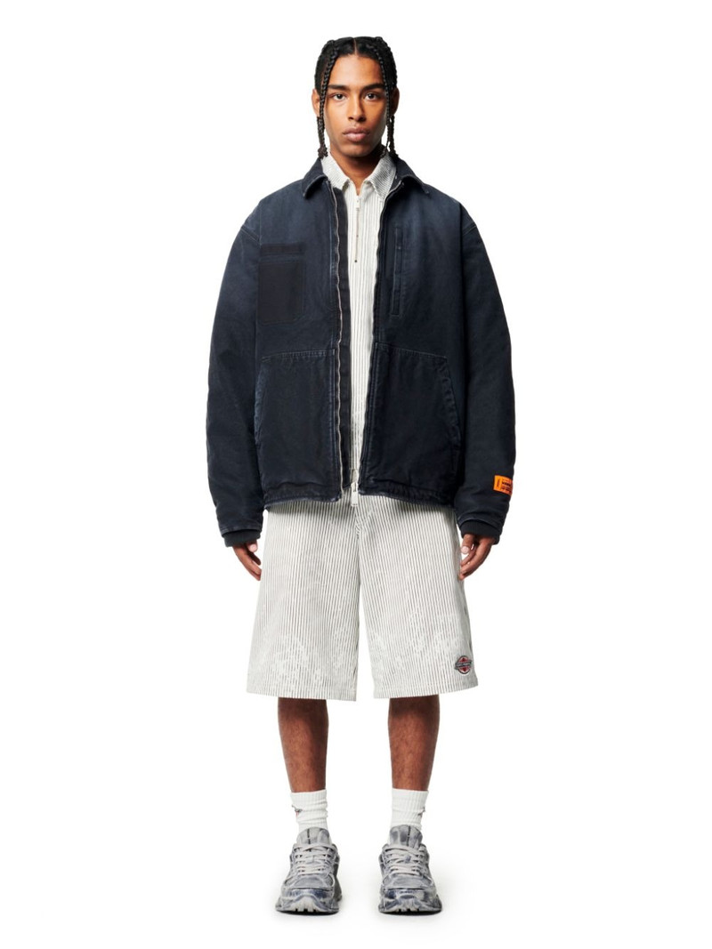 Heron Preston Stripes Canvas Shorts outlook