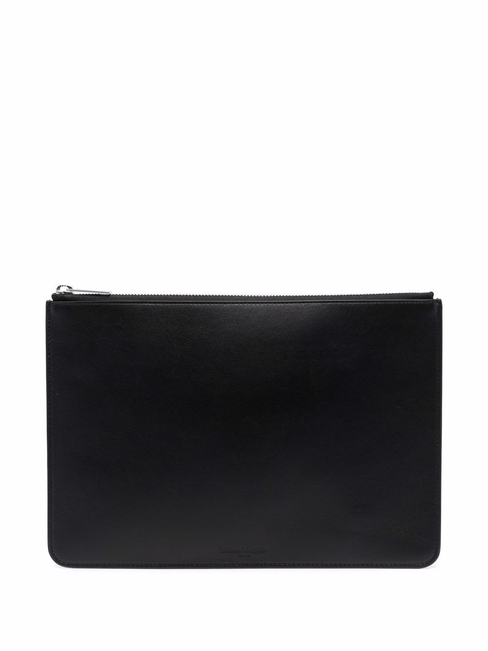 four-stitch leather clutch bag - 1