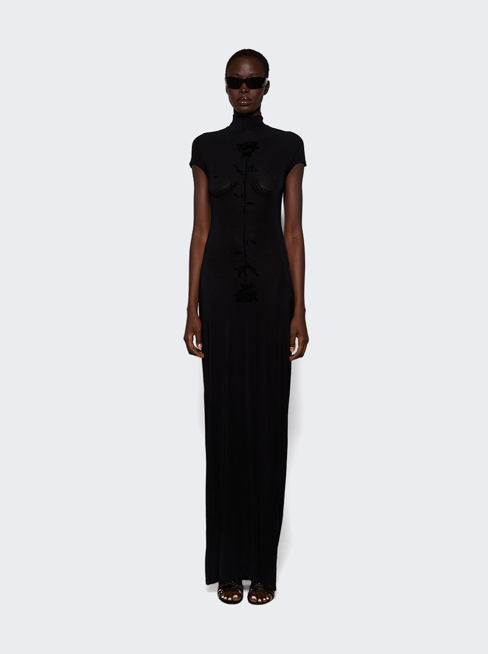 Viscose Jersey Long Dress Black - 2