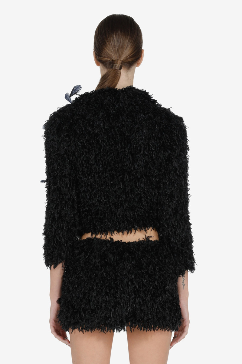 N°21 EMBELLISHED FAUX-SHEARLING JACKET outlook