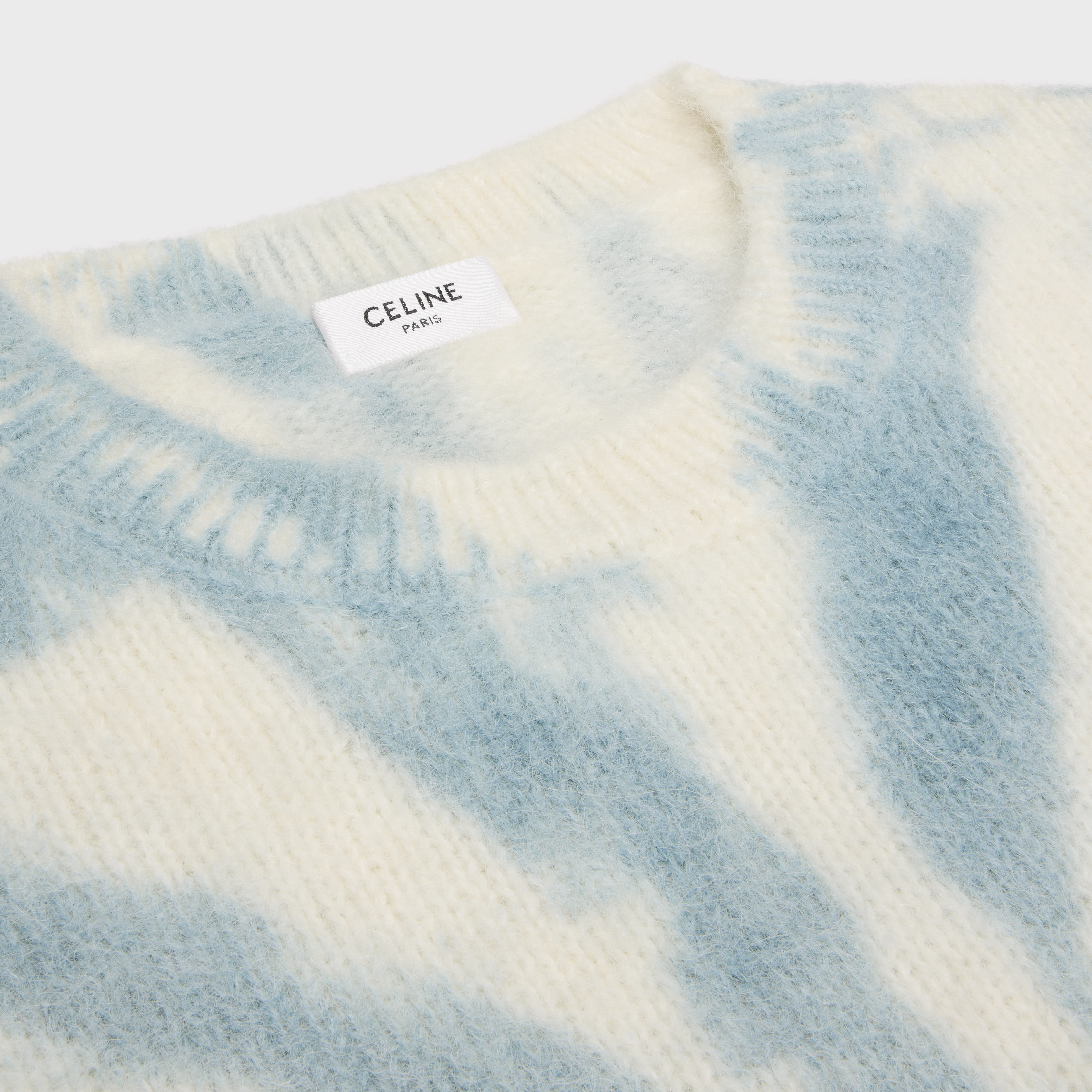 triomphe crew neck sweater in tie-dye alpaca wool - 3