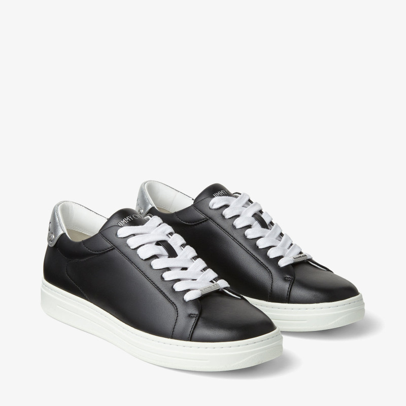 Rome/F
Black Calf Leather and Silver Metallic Nappa Low Top Trainers 3