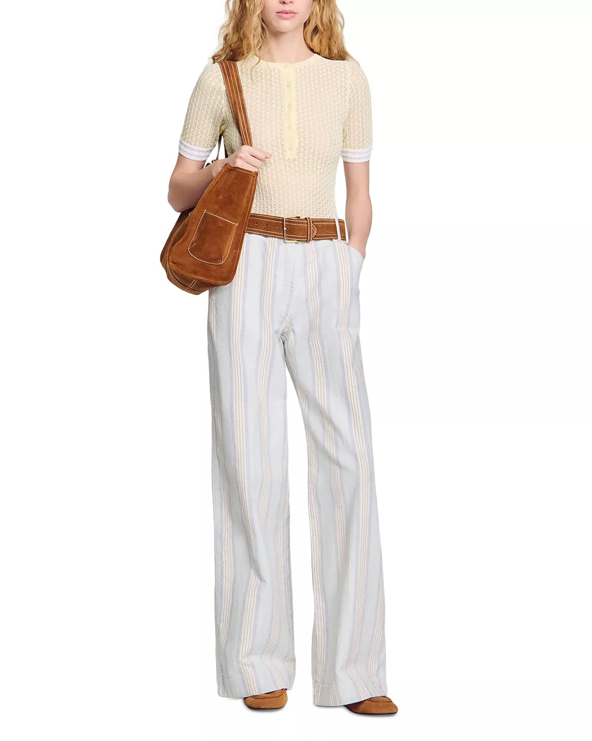Striped Cargo Jeans in Blue - 2