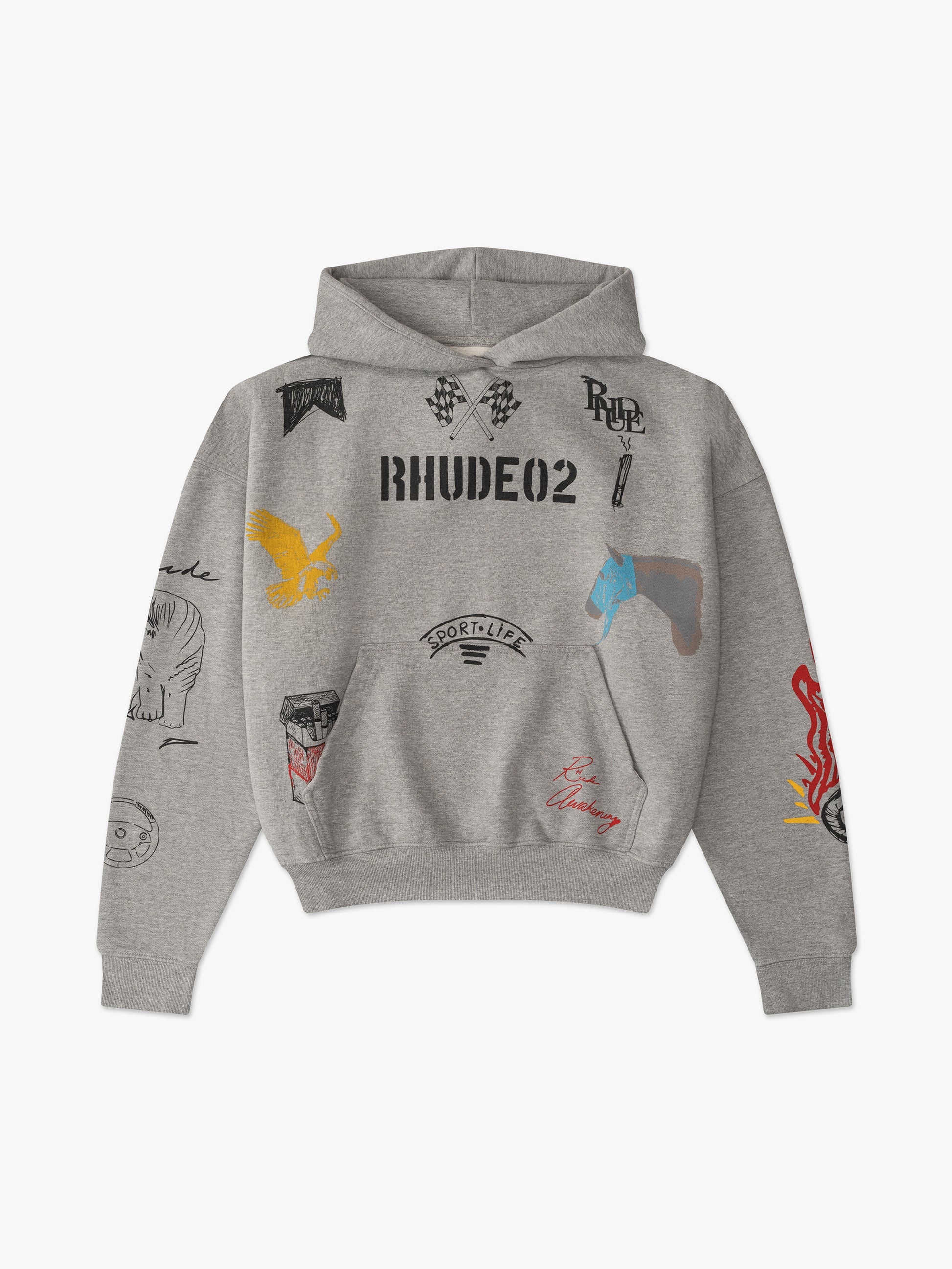 RHUDE SCRIBBLE HOODIE - 1