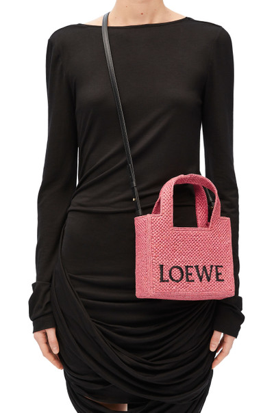 Loewe Mini LOEWE Font Tote in raffia outlook