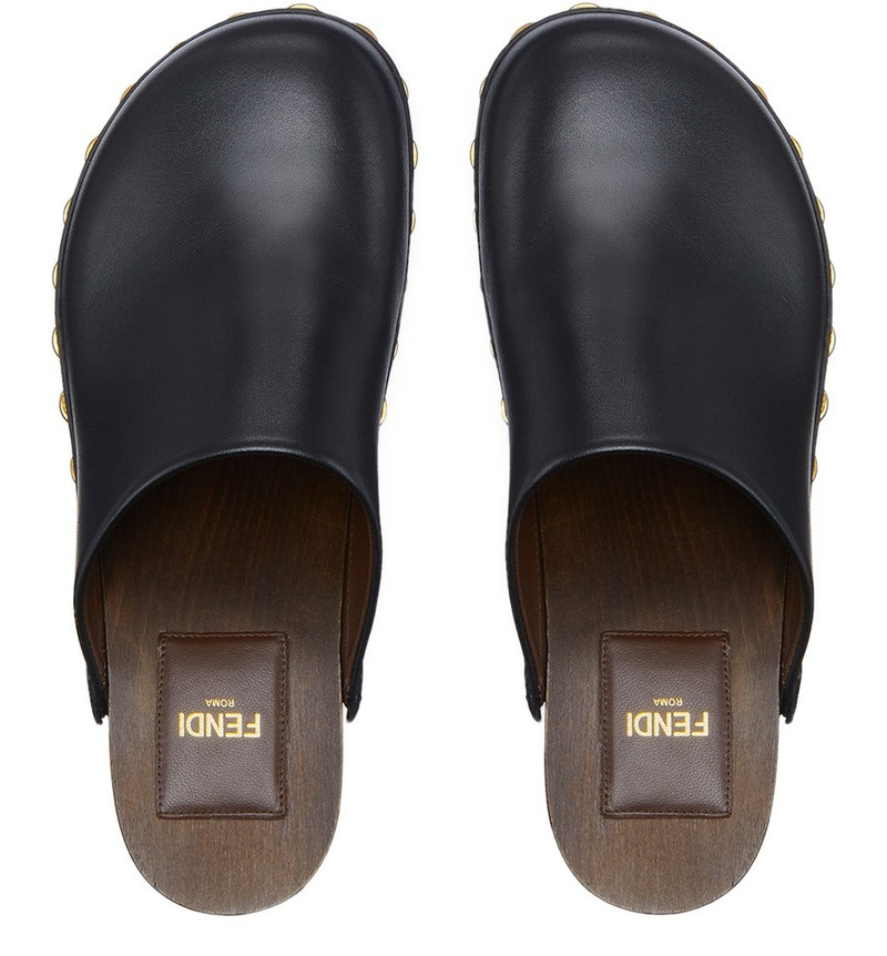 logo block-heel mules 4