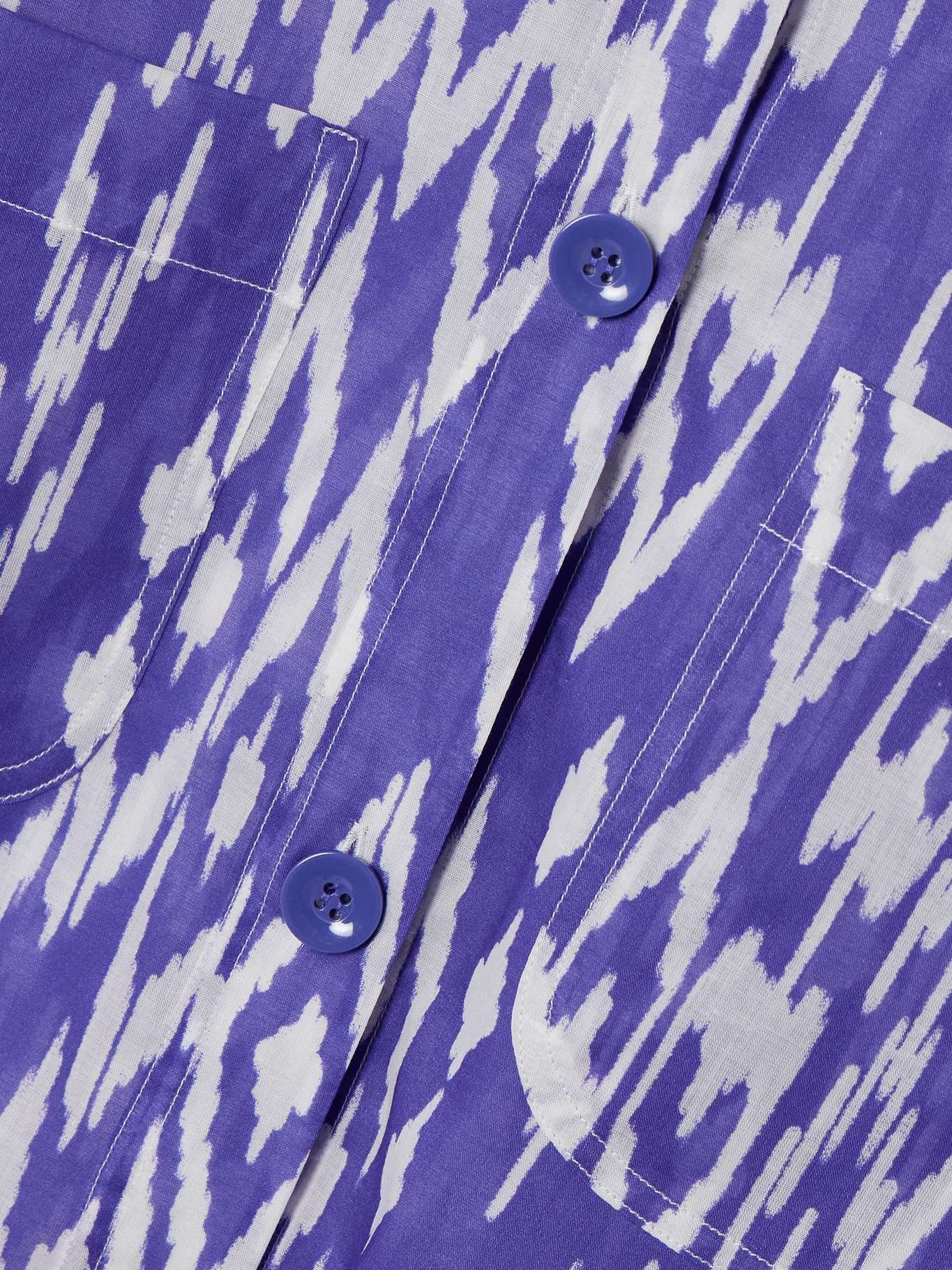 Printed cotton-voile mini shirt dress - 4