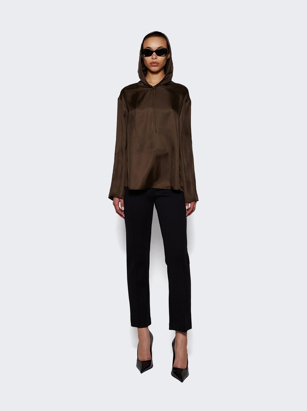 Nuka Hooded Blouse Deep Taupe - 2
