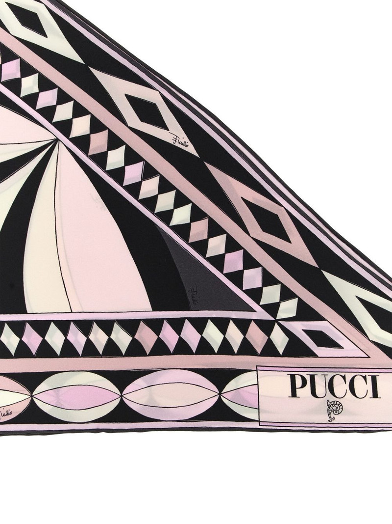 PUCCI printed silk triangle scarf outlook