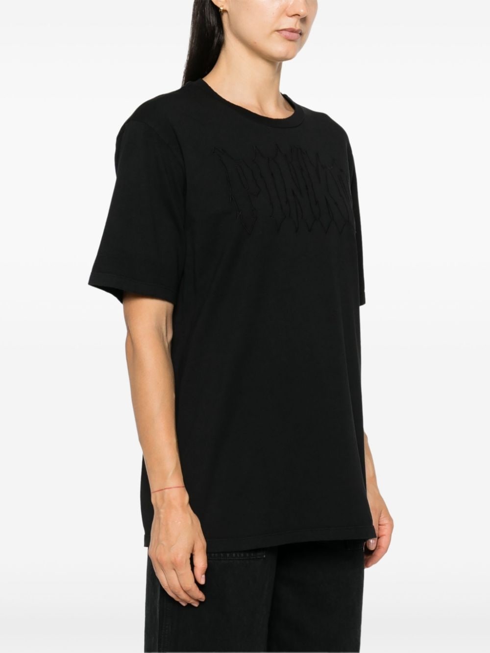 logo-embroidered T-shirt - 3