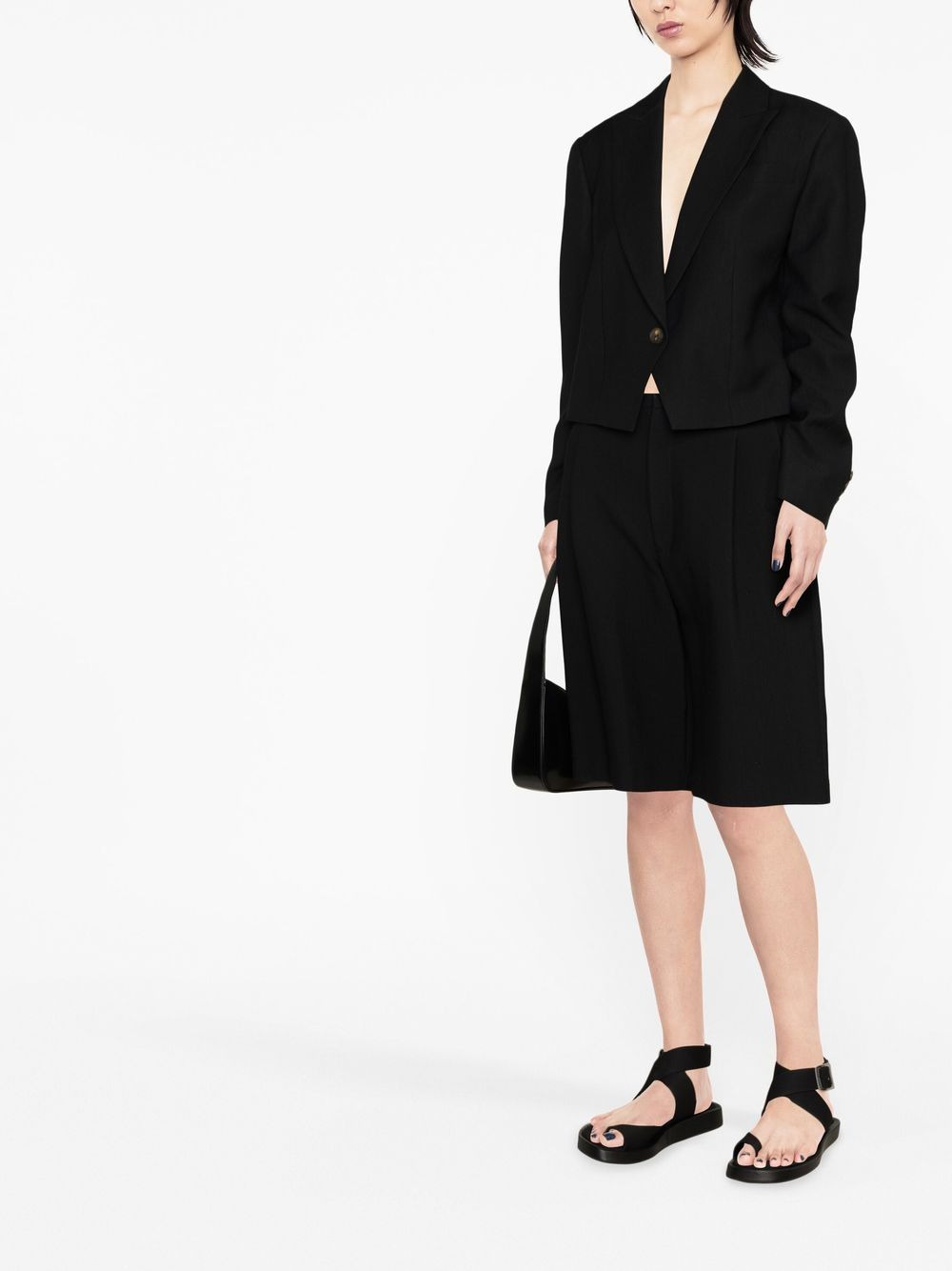 boxy woven blazer jacket - 2