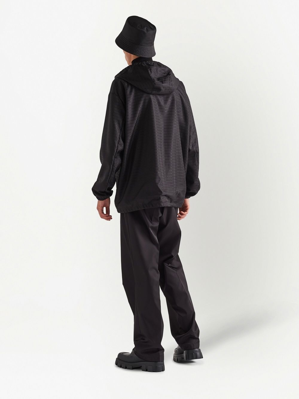 logo-print hooded jacket - 3