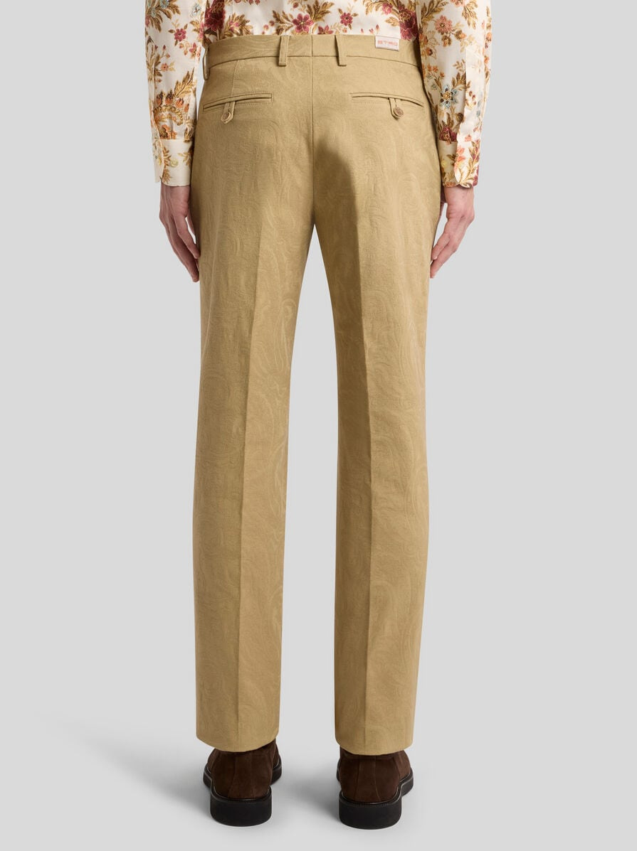 COTTON JACQUARD TROUSERS - 5