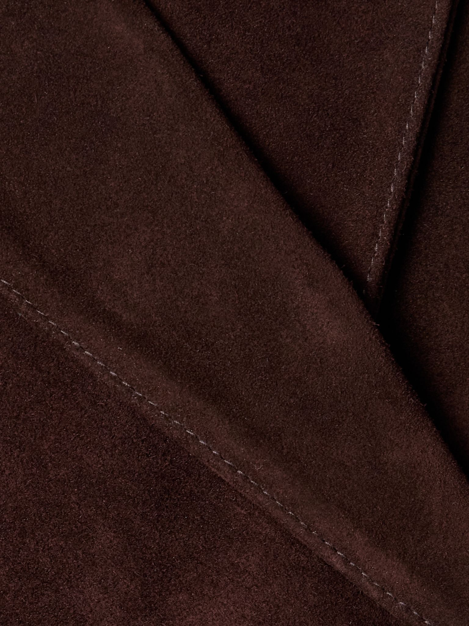 Sabine suede coat Dark brown - 4