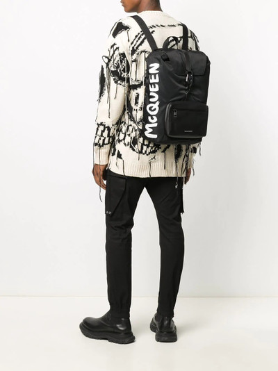 Alexander McQueen logo detail backpack outlook