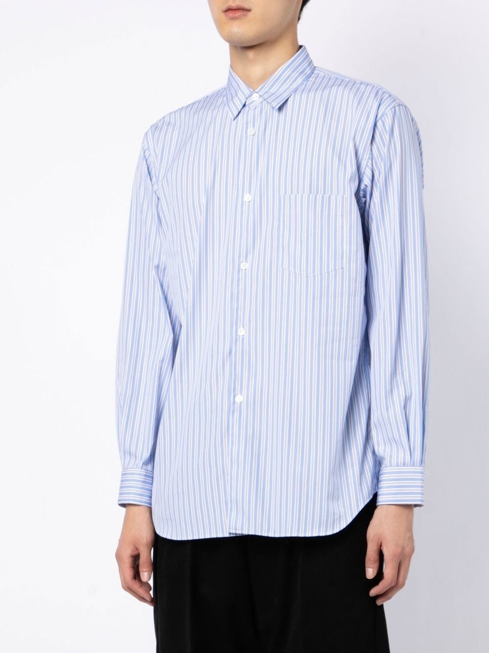 striped button-up shirt - 3