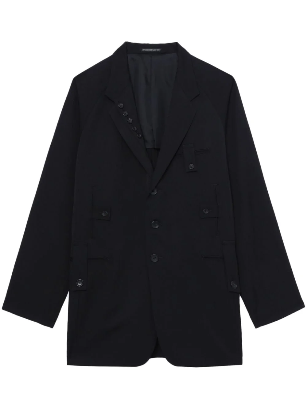 single-breasted wool coat - 1