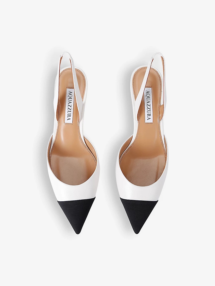 Milanese leather slingback courts - 2