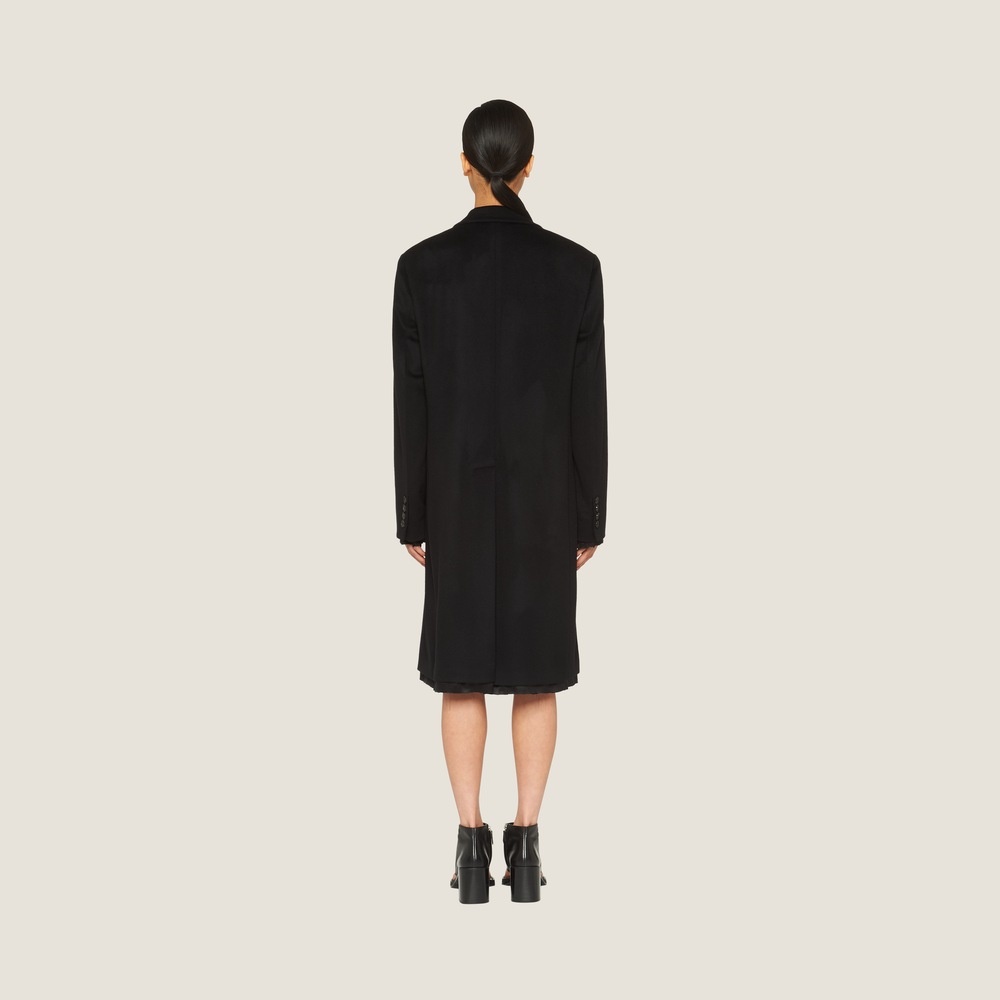 Double-breasted velour coat - 3
