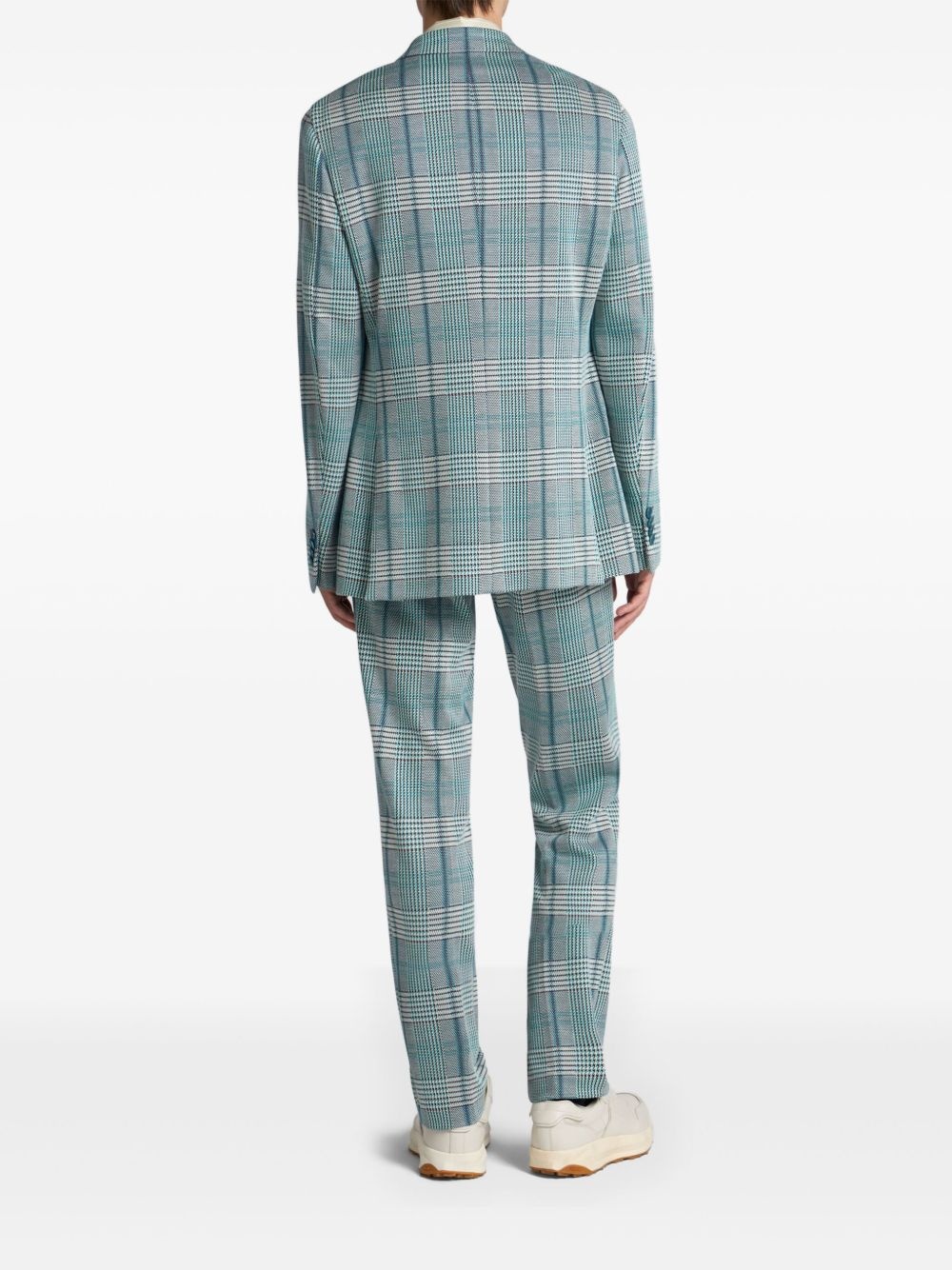 Glen plaid jersey blazer - 3