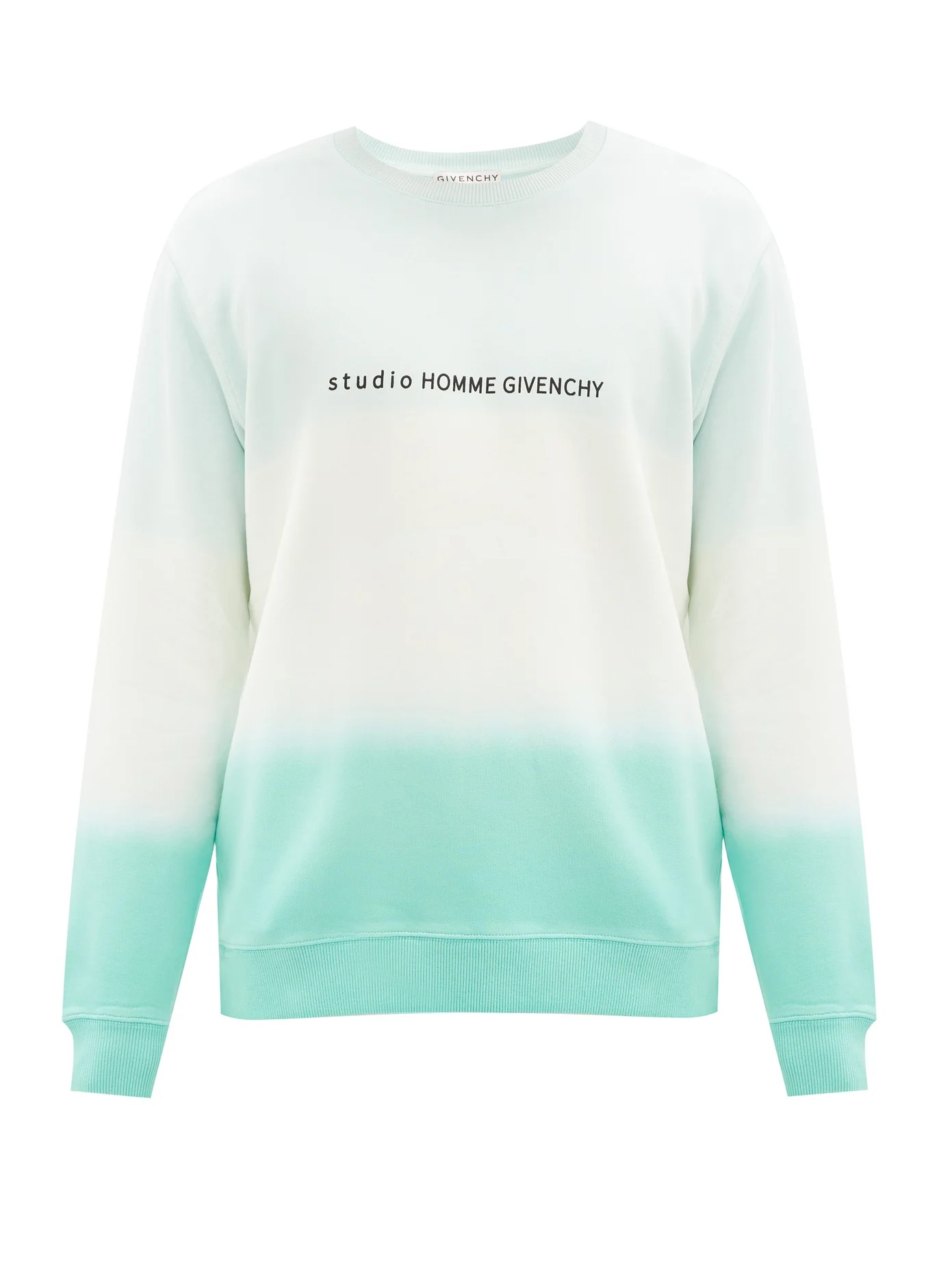 Logo-print tie-dye cotton sweatshirt - 1