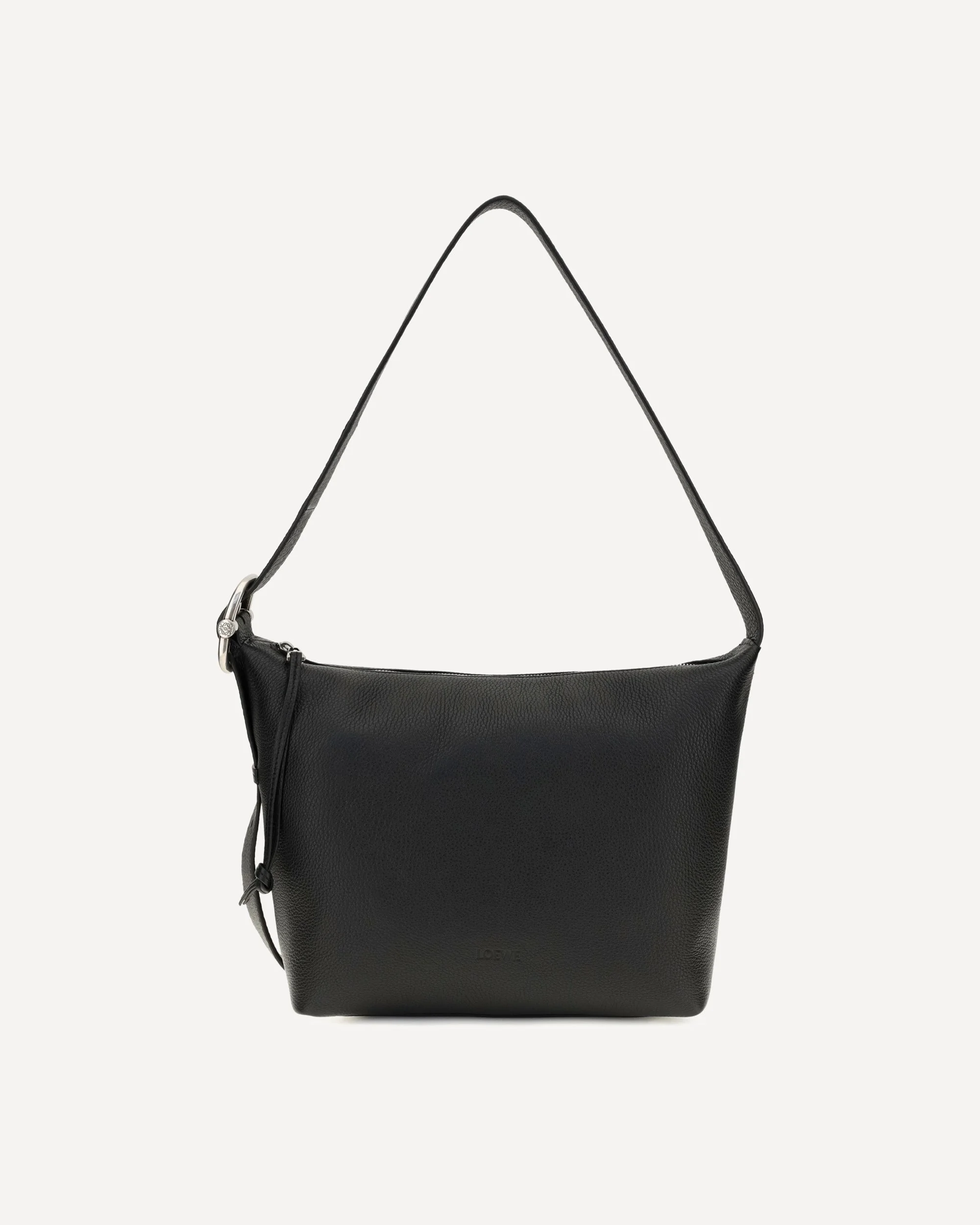Medium Loop Hobo Bag in grained calfskin - 1