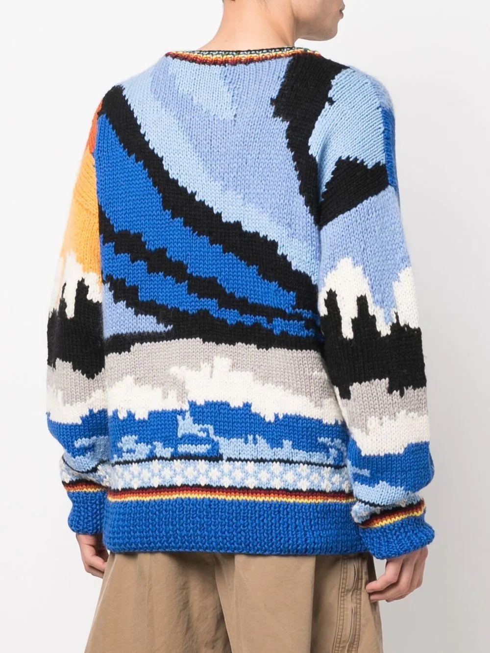 intarsia-knit design jumper - 4