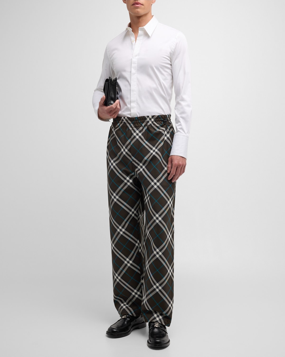 Men's IP Check Elastic-Waist Pants - 4