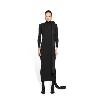 BALENCIAGA Women's Fitted Dress in Black outlook