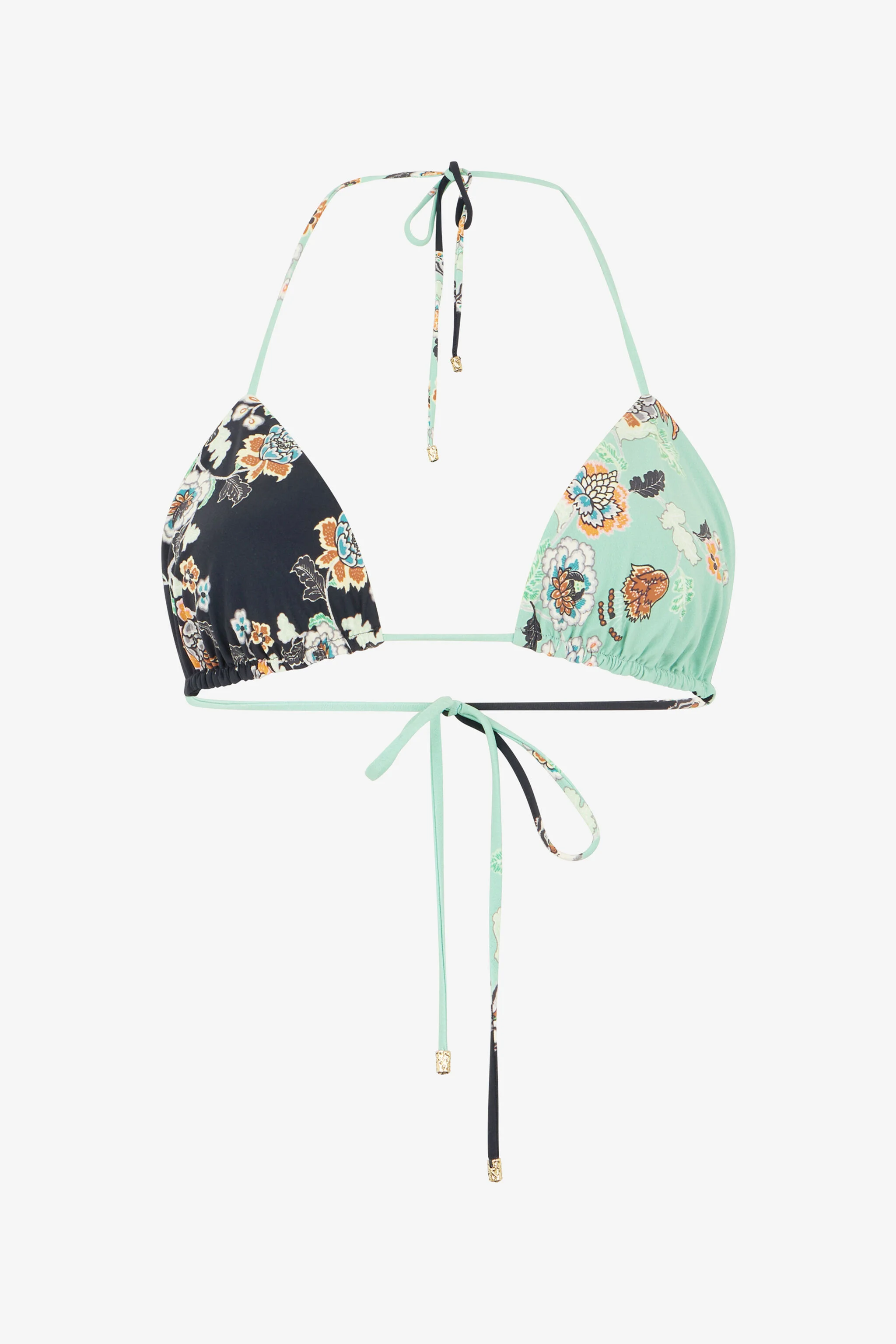 Kimono Print Bikini Top - 1