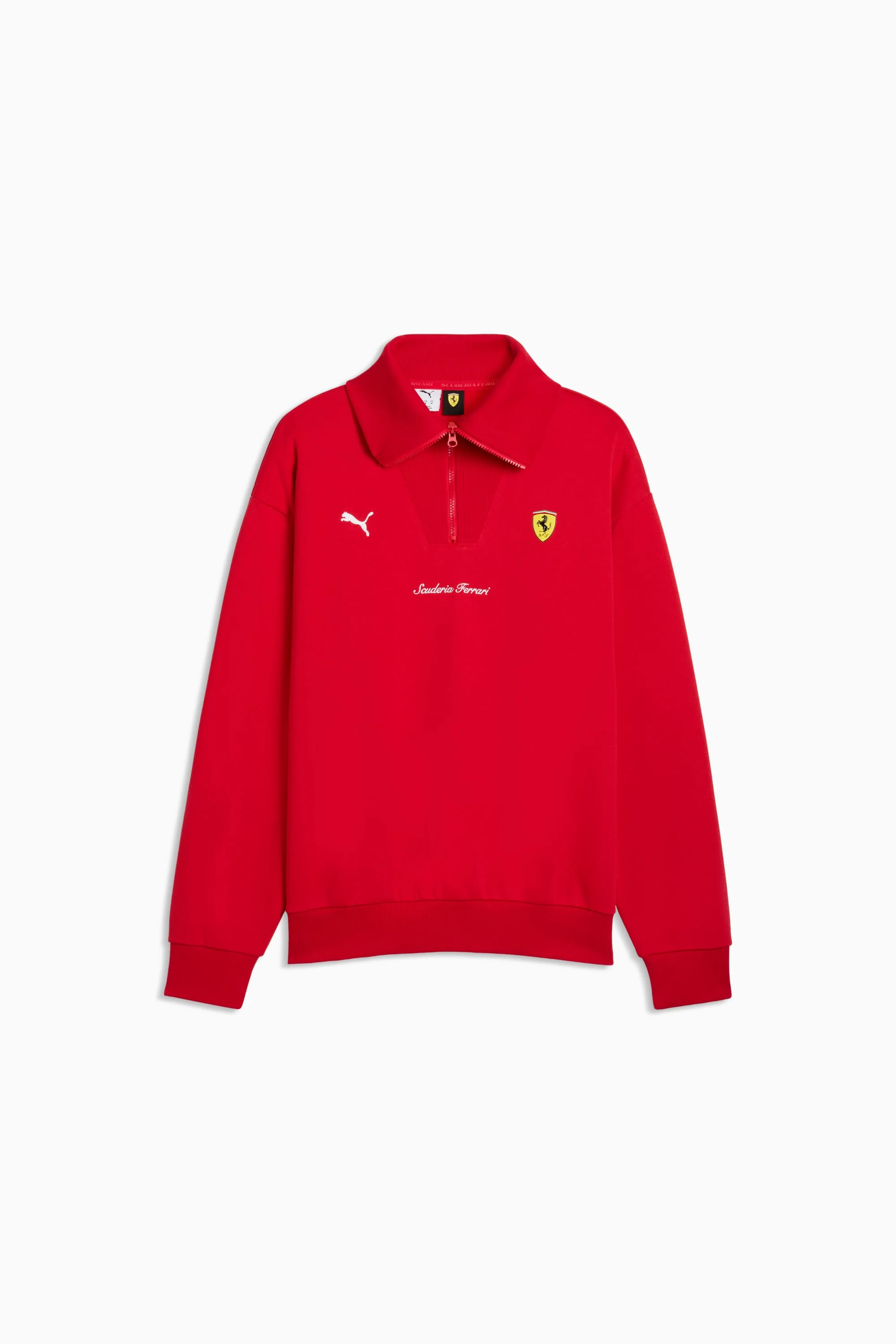 Scuderia Ferrari Men's Half-Zip Fleece Crew Sweatshirt - 1