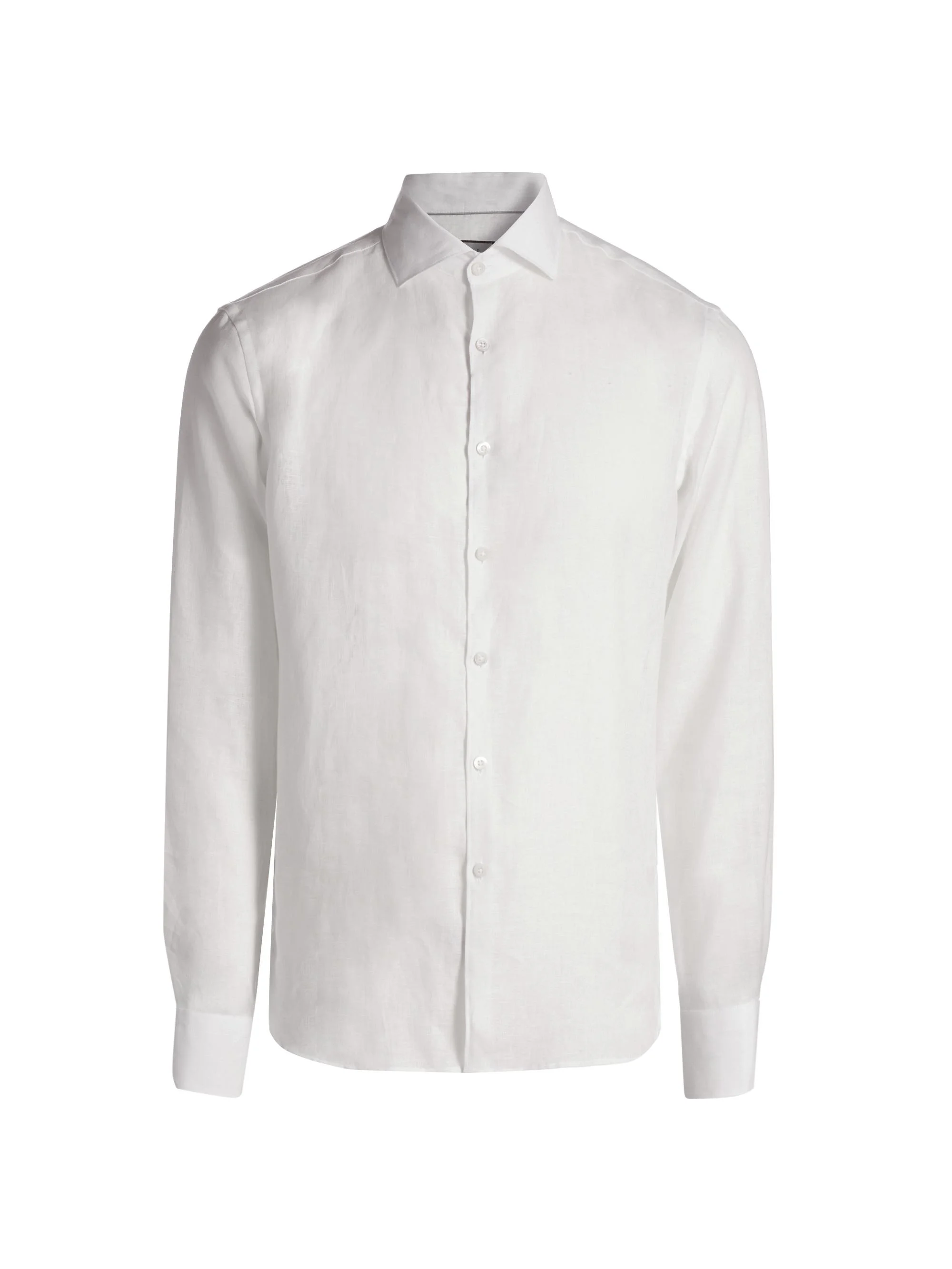 Men's Linen Sport Shirt - White - 1