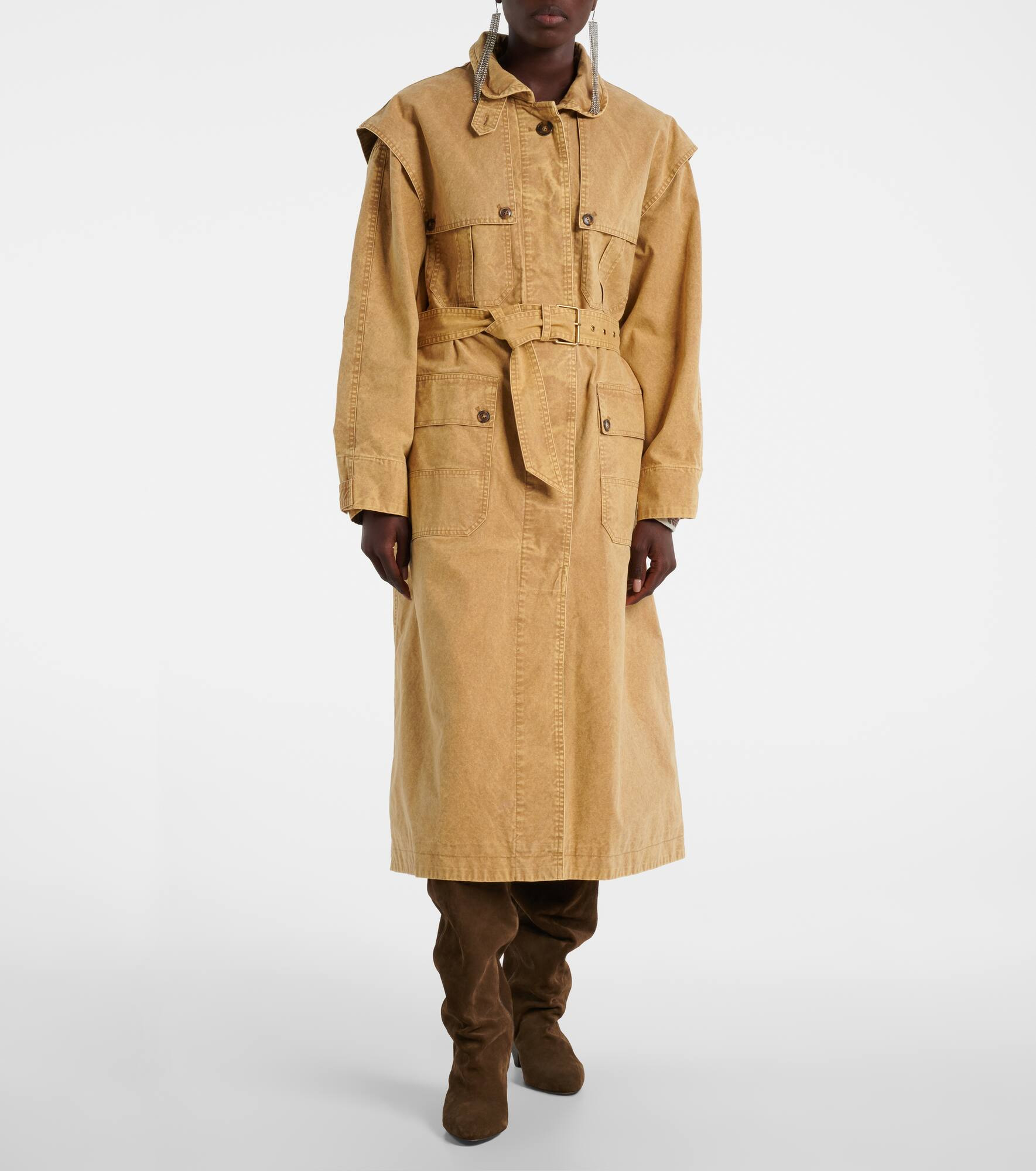 Michaela denim trench coat - 7