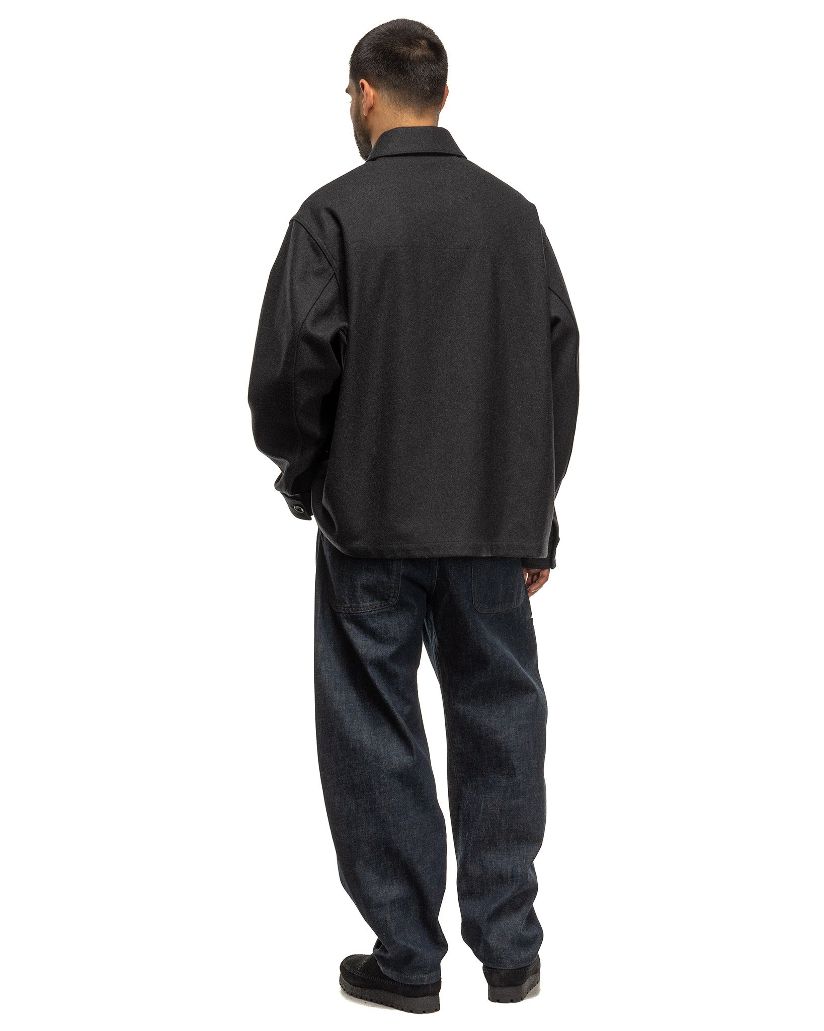 Lemaire One Pocket Overshirt Ash Black | havenshop | REVERSIBLE