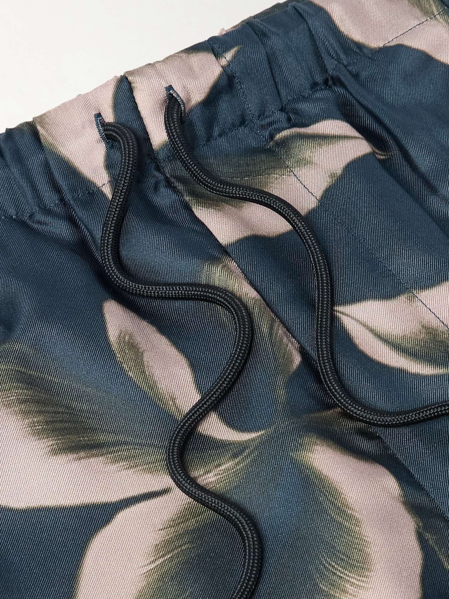 Straight-Leg Printed Silk-Twill Drawstring Shorts - 6