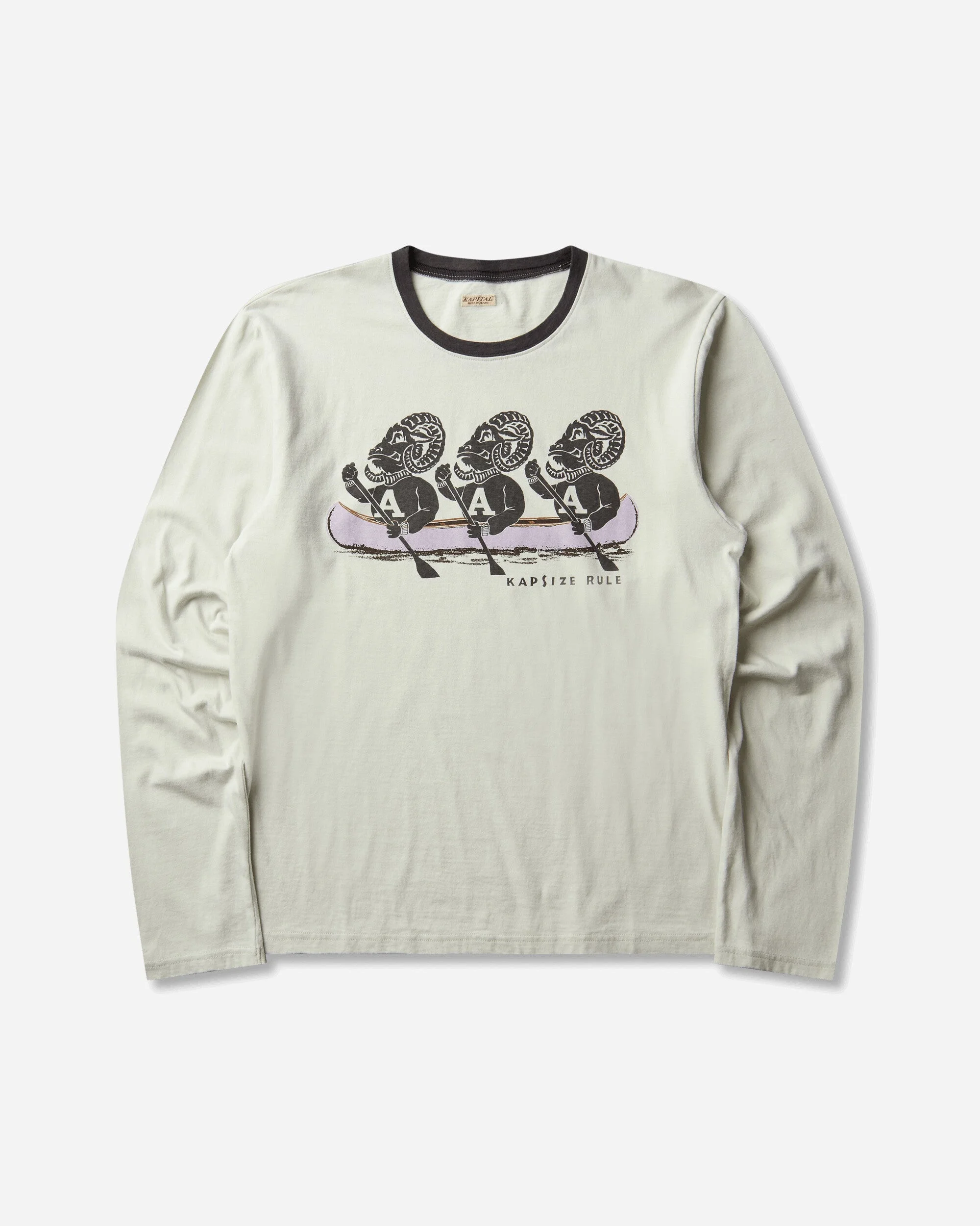 Men's 20/-Jersey Longsleeve T-Shirt ("A" Sheep) Gray - 1