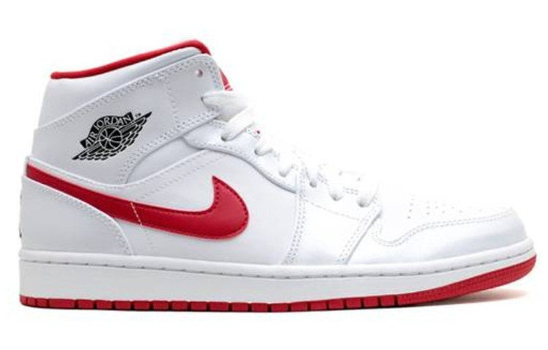 Jordan Air Jordan 1 Mid 'White Gym Red' 554724-101 outlook