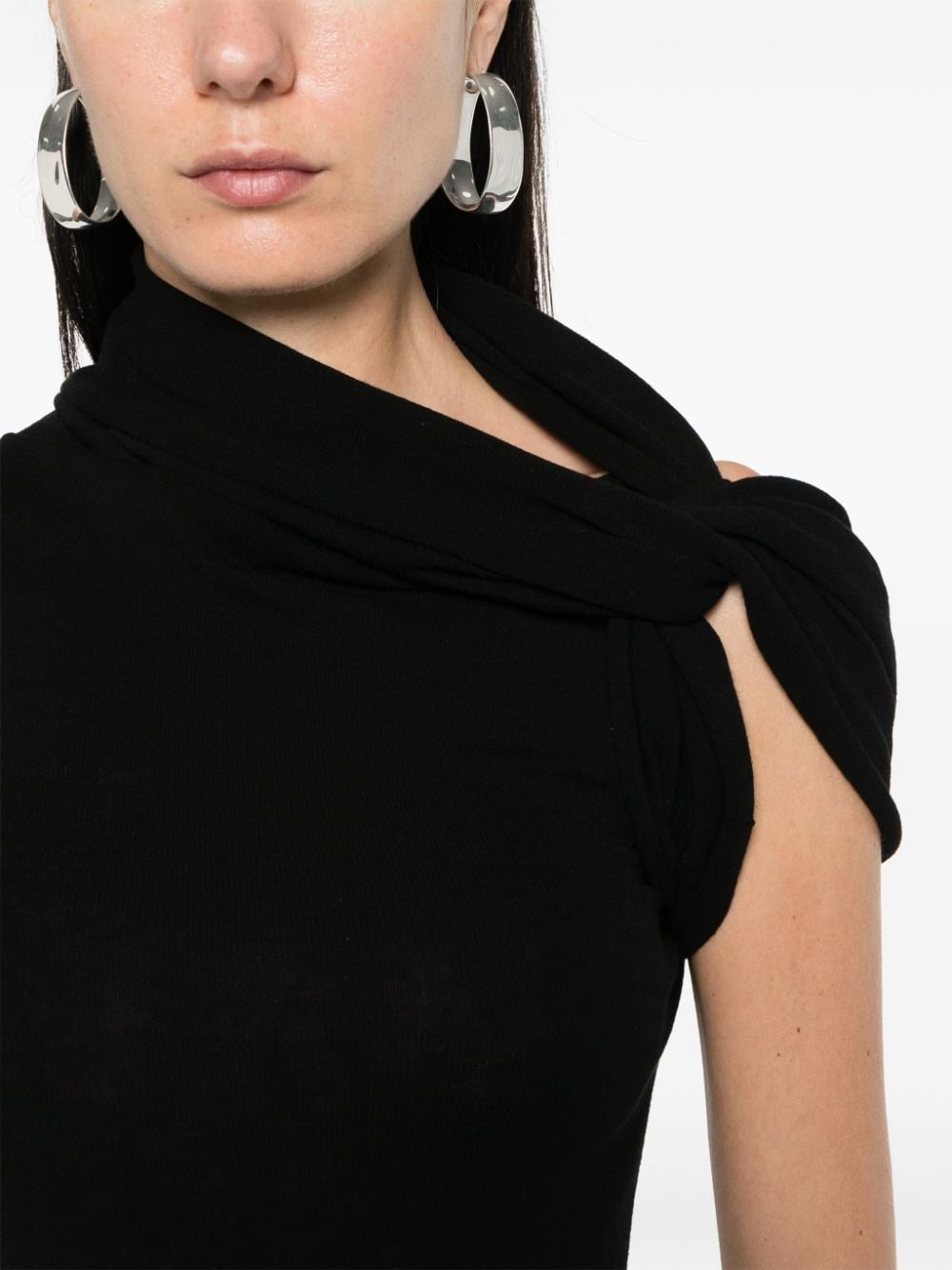 high-neck knitted top - 5