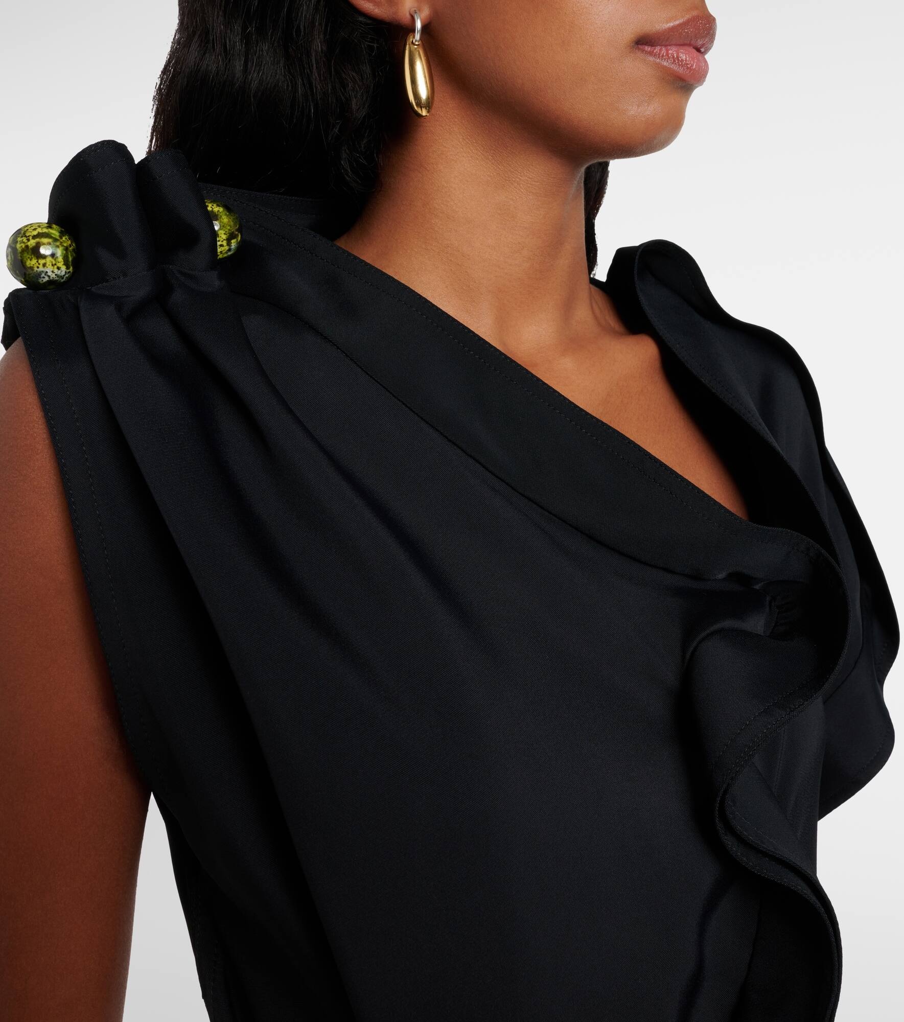 Gathered midi dress - 4