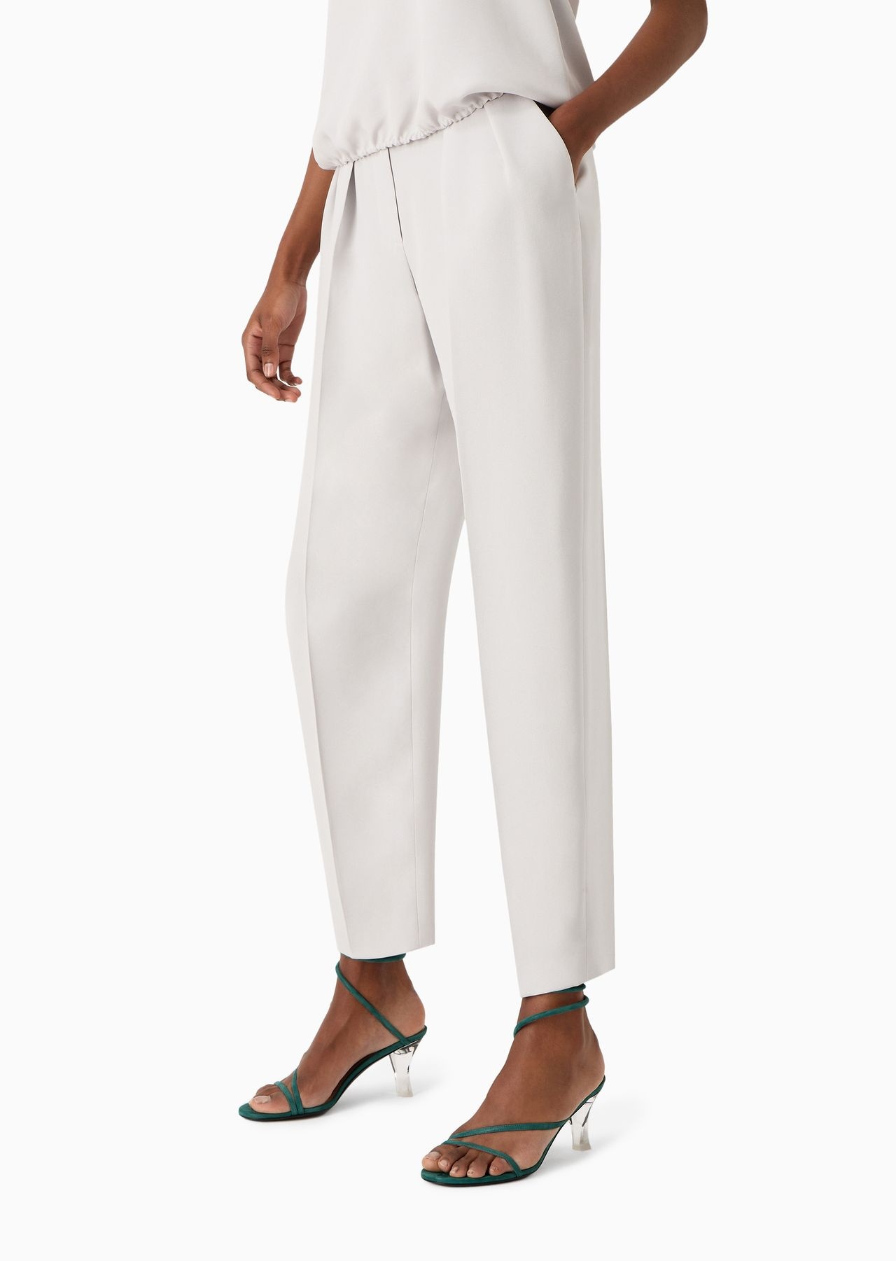 Two-dart trousers in silk and linen - 2