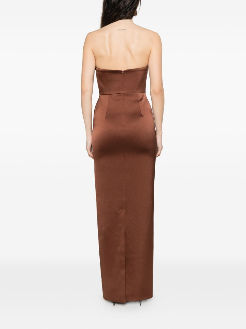 bow-detail strapless maxi dress 4