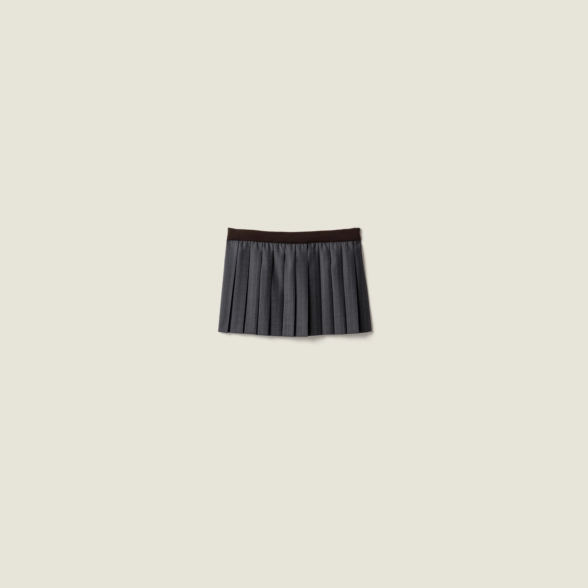 Pleated Pinstripe miniskirt - 1