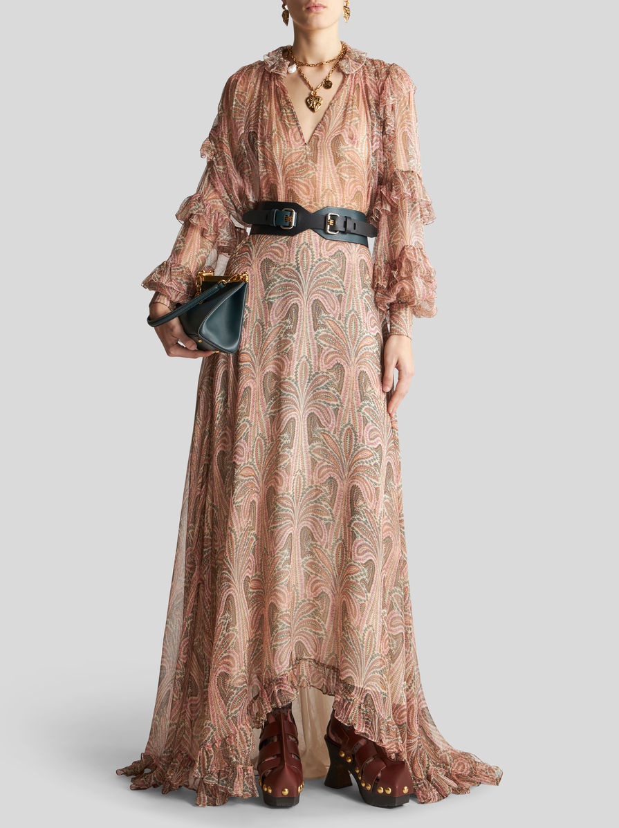 PRINTED CREPON SKIRT - 4