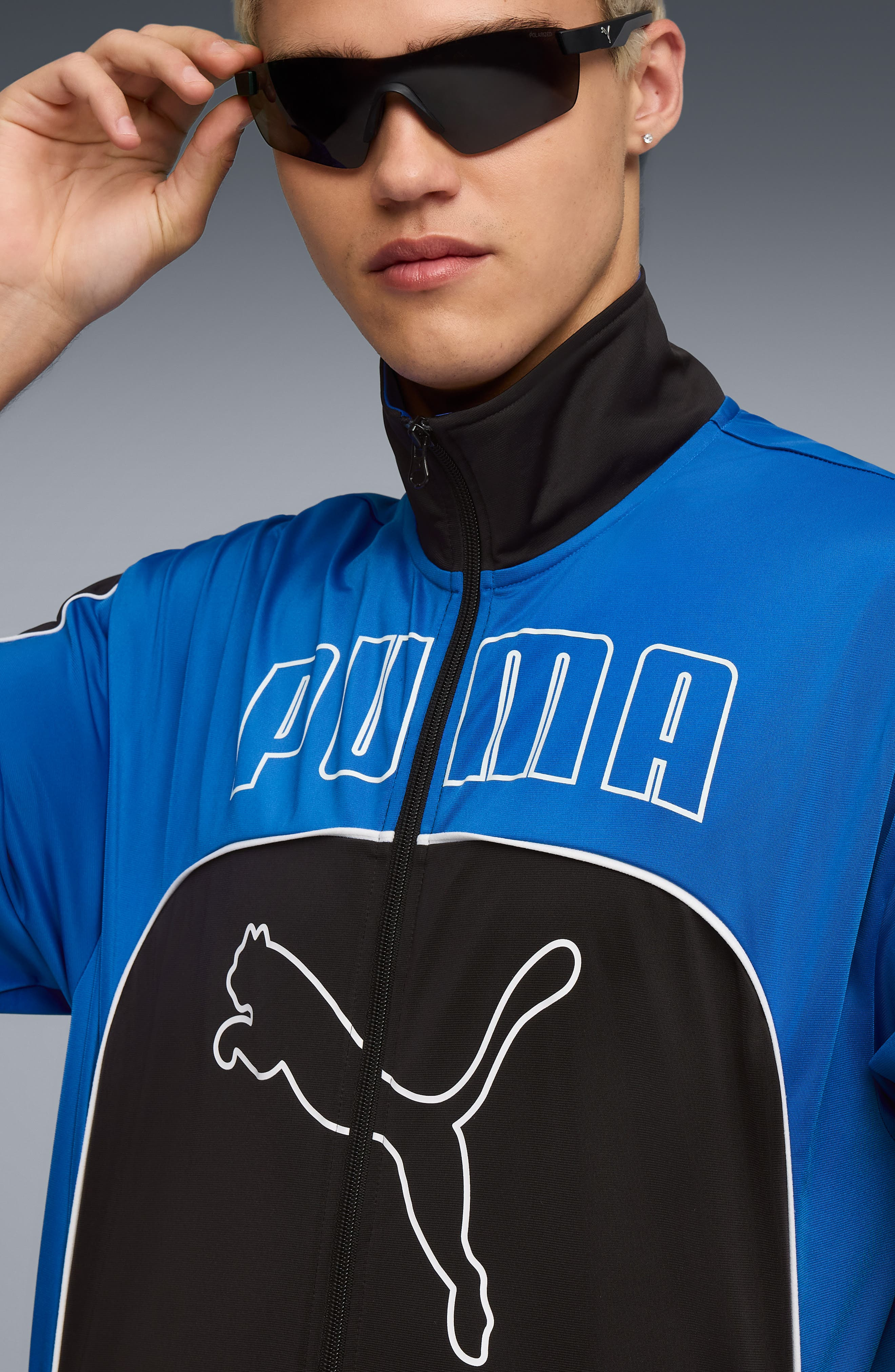 PUMA Future Archive Track Jacket in Mountain Blue/Puma Black at Nordstrom - 3