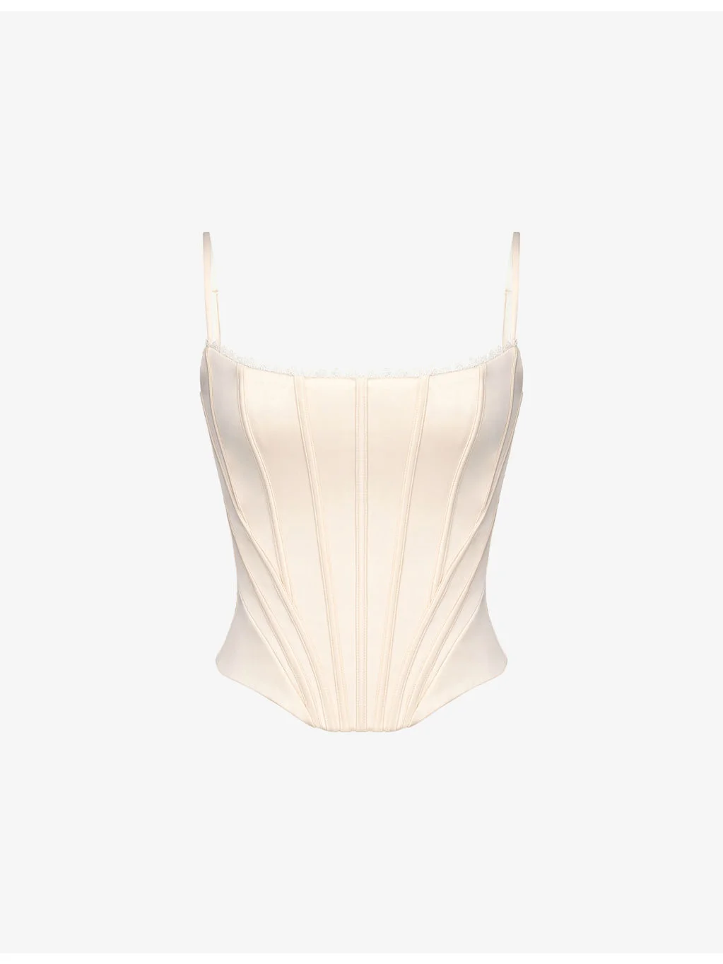Cadie Graphic-Print Satin Corset Top - 1