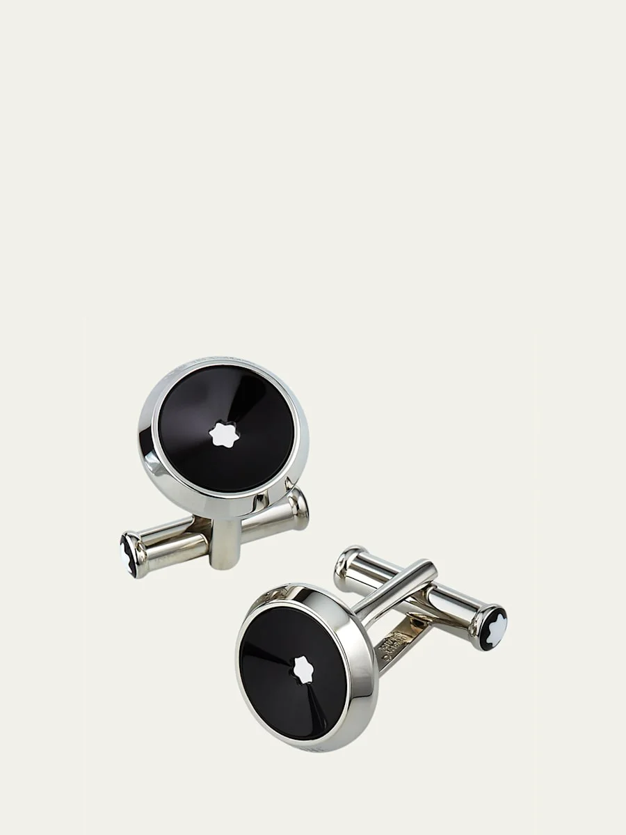Men's Steel %26 Precious Resin Star Cufflinks - 1