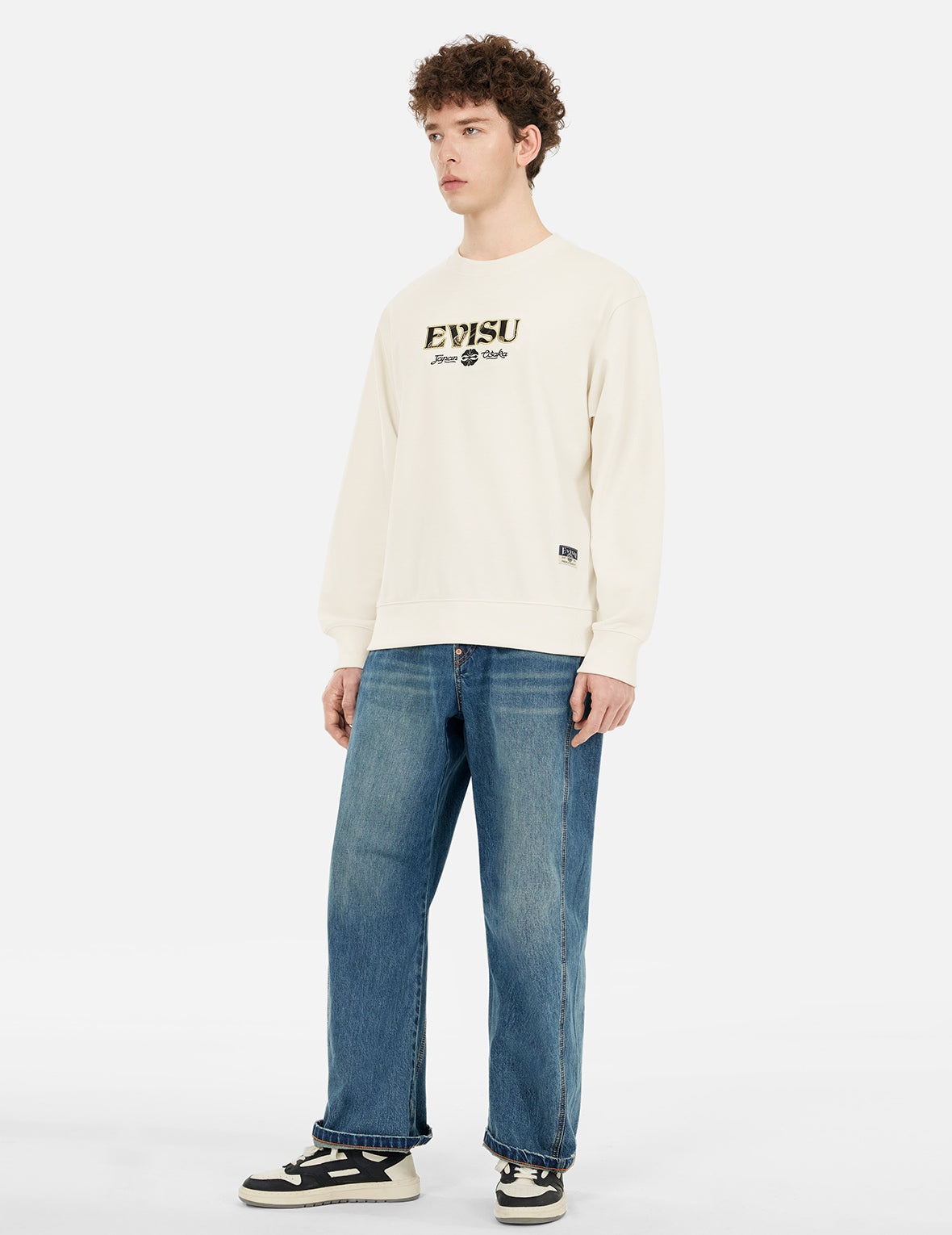 Kamon and Logo Brocade Applique Relax Fit Sweatshirts - 4