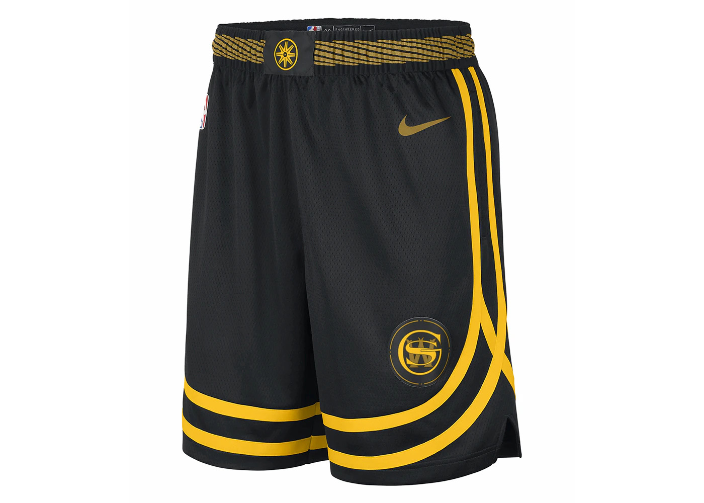 Nike NBA Golden State Warriors Swingman City Edition Dri-Fit Shorts Black/Ochre - 1