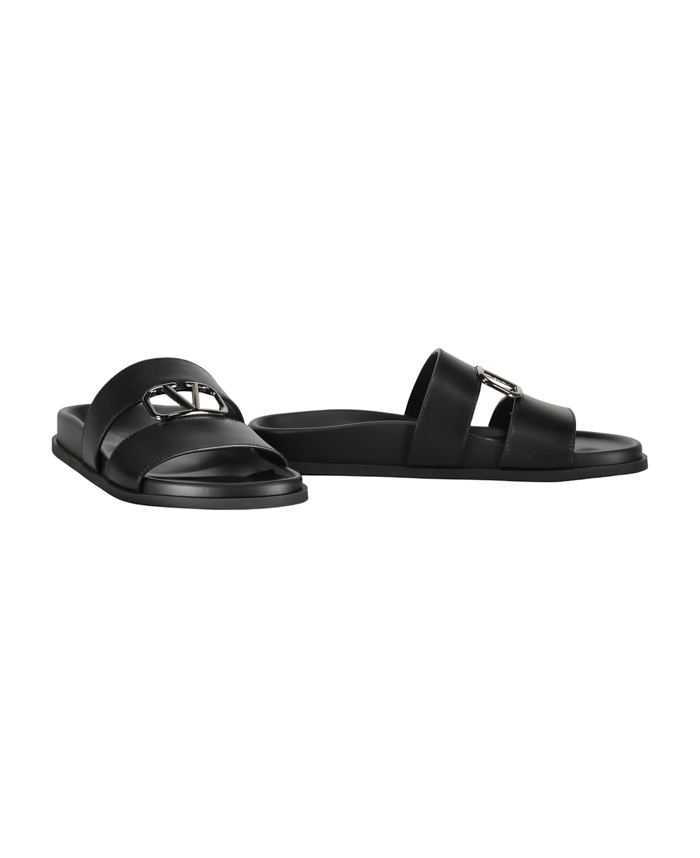 Leather Slides With Logo - 2