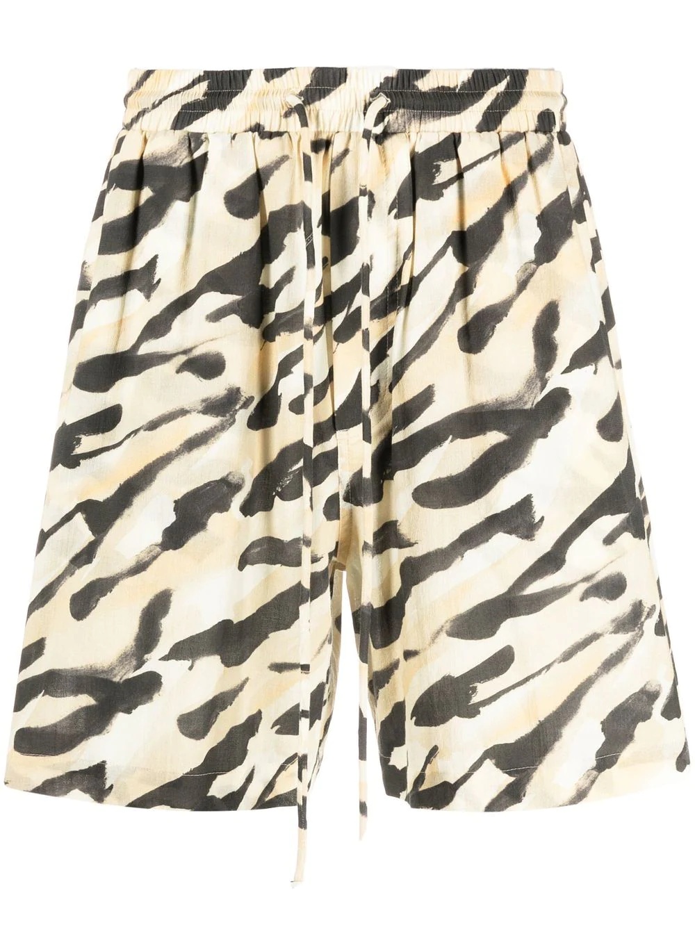 animal-print organic-cotton shorts - 1